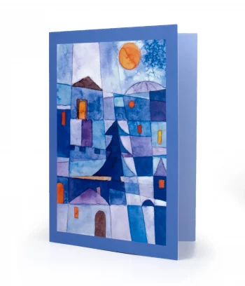 Weihnachtskarte Die blaue Nacht - Vorderseite