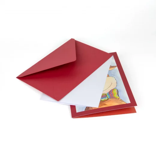 Weihnachtskarte mit Papiereinlage und Umschlag