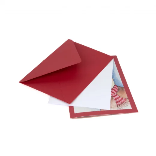 Weihnachtskarte mit Papiereinlage und Umschlag